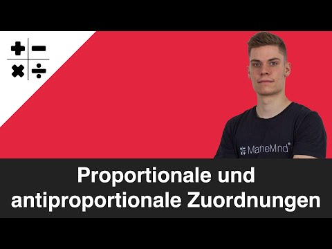 Proportionale und antiproportionale Zuordnungen