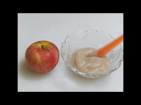 Healthy Baby Food Recipe - How to Make Homemade Apple Puree l Applesauce l 4+ or 6+ months