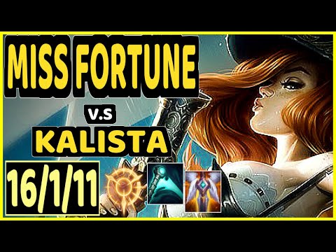 HADES (MISS FORTUNE) vs KALISTA - 16/1/11 KDA BOTTOM ADC GAMEPLAY - EUW Ranked GRANDMASTER