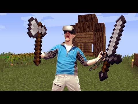 Minecraft VR | Mixed Reality Vivecraft | Oculus Rift Gameplay
