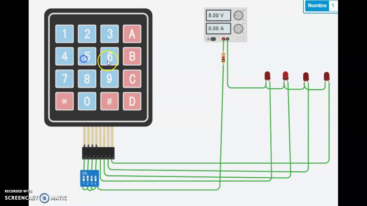 funcionamiento del teclado matricial 4x4