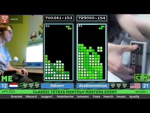 BRUTAL BAR COUNT! Sidnev Meme | Round 1 | Classic Tetris Monthly MEGA MASTERS
