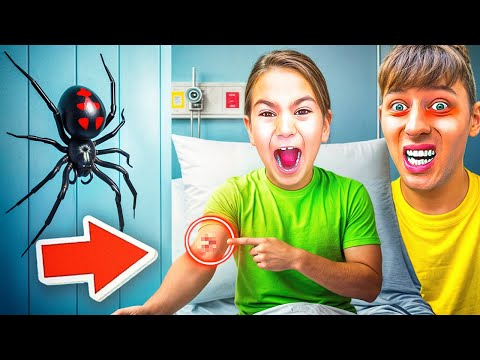 A POISONIC SPIDER LIVES IN OUR HOUSE AND IS ATTACKING US! 😱