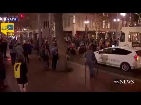 Donald Trump wins Thousands of Americans take to streets to protest against new President elect