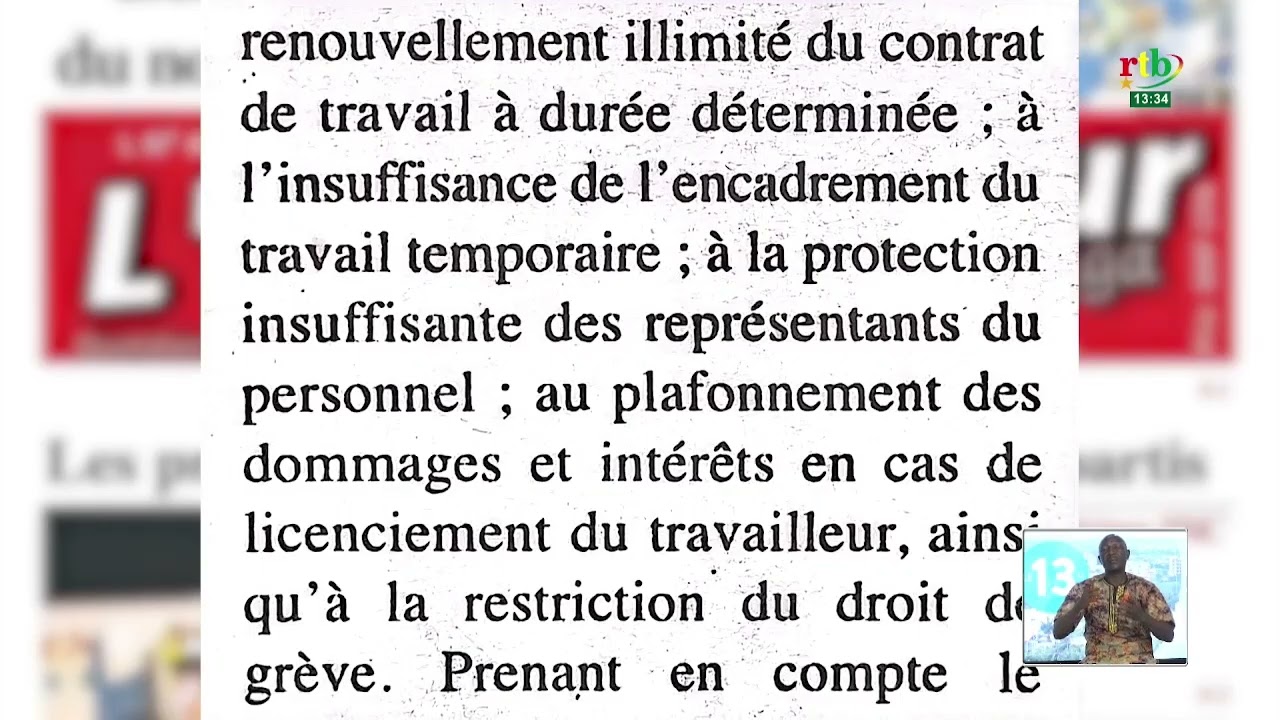 Revue de presse:  l’adoption du nouveau code de travail est le sujet phare des parutions du jour