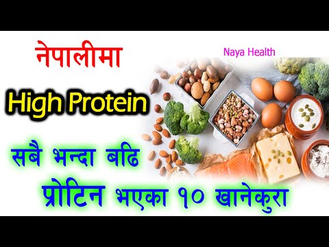 Top 10 | धेरै प्रोटिन पाईने खानेकुरा | High Protein Foods in Nepali | Protein Foods | Naya health