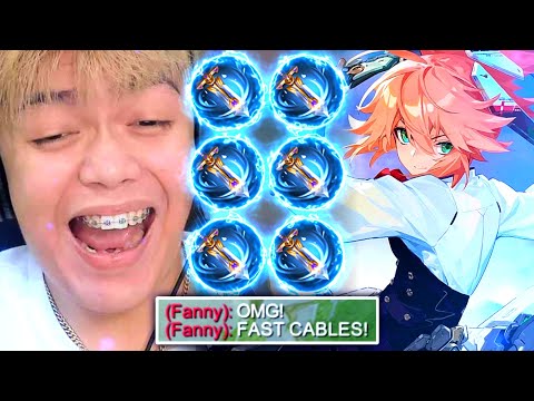 FANNY 6X WINDTALKER BUILD! INSANE ATTACK SPEED + CABLE SPEED?? 999X SPEED?? - Mobile Legends