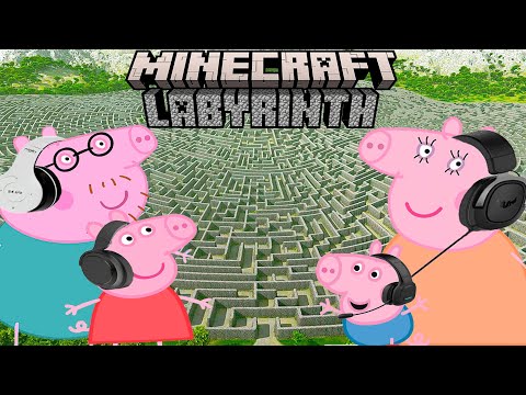 Cartoons Play - Minecraft Peppa Pig Maze Build Challenge