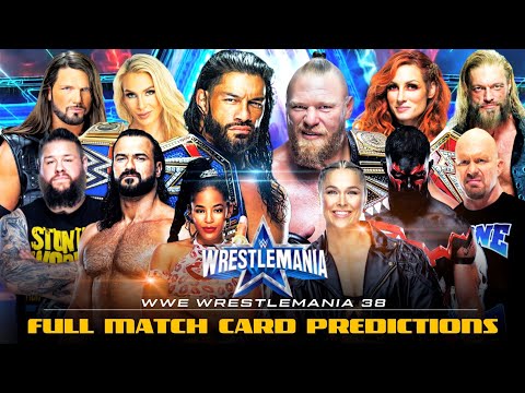 WWE Wrestlemania 38 Full Match Card Predictions Night 1 & 2