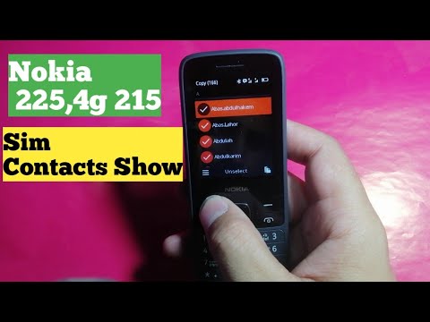 How to setting Contacts Nokia 225,4g 215 Sim Contacts Show, Import export Settings