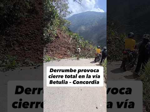 🚧Cerrada la vía Betulia - Condordia por derrumbe