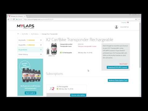 LiveTime MYLAPS X2 Activation