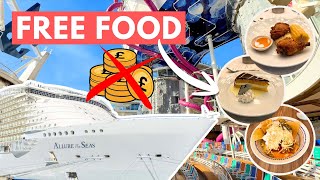 DON'T PAY FOR FOOD | Free FOOD onboard Allure of the Seas