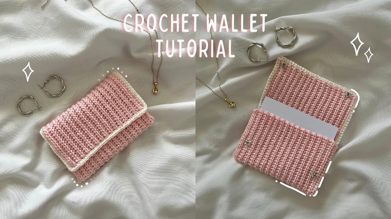 Mini Crochet Wallet Tutorial ♡ Easy No-Sew pouch wallet