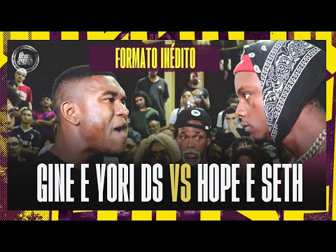(SURPREENDEU GERAL 🔥🔥) GINE E YORI DS X HOPE E SETH - BATALHA DO COLISEU - EDIÇÃO 134 - FORMATO 2X1