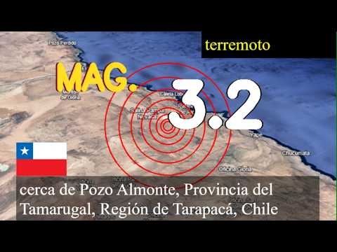 😱🚨  Terremoto cerca de Pozo Almonte, Provincia de Tamarugal, Región de Tarapacá, Chile actualizacion