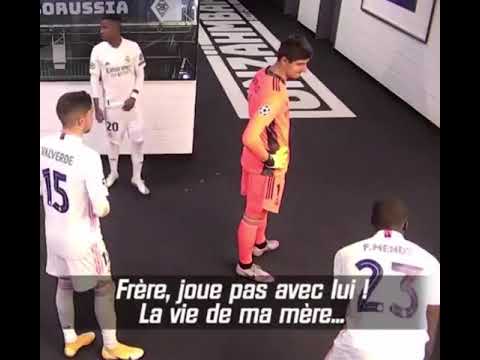 Karim Benzema tells Ferland Mendy not to pass to Vinicius Jr at half-time during last night’s game
