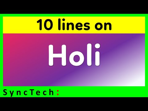 10 lines on Holi in English