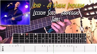 Idir - A Vava Inouva Guitar Lesson Solo - Arpeggio Tabs