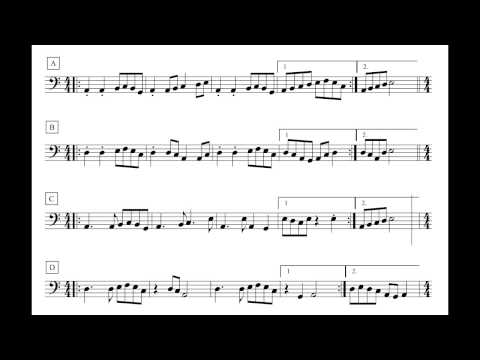 Sightreading for electric bass - Exercise #18 - YouTube