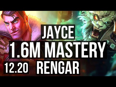 JAYCE vs RENGAR (TOP) | 1.6M mastery, 4/1/3 | KR Master | 12.20