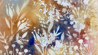 Reverse Stenciling Floral in WATERCOLOR - 336