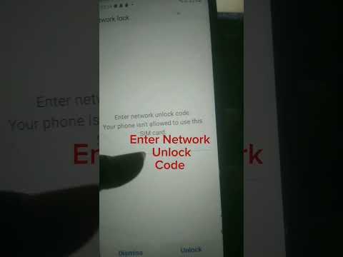 Enter Network Unlock Code Your Phone isn't allowed  #unlock #code #network #frp #viral #reels