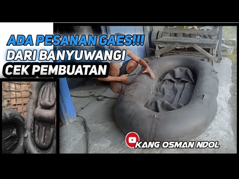 ini hasilnya perahu rakitan ban dalam buat pesanan saudara kita dari Banyuwangi...