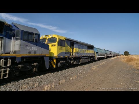 3NA2 QUBE Grain Train With Five Locomotives - PoathTV Australian Railways