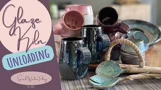 GLAZE KILN UNLOADING #4 - Using Brush On Glazes by AMACO, Mayco, Coyote and Spectrum GLAZES
