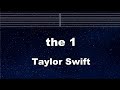 Practice Karaoke The 1 Taylor Swift With Guide Melody Instrumental Lyric BGM