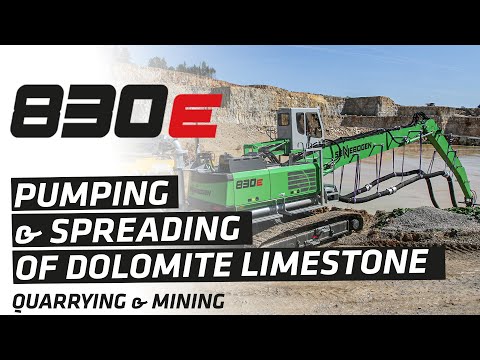 SENNEBOGEN 830 Saugbagger - Auspumpen von Dolomit Kalk