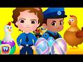 ChuChu TV Police Save The Super Hens From Bad Guys Police Car Chase ChuChu TV Surprise Eggs Toys