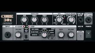 Video thumbnail for Roland Cube 30X Strat test, Blues Rock tone with pedals by Liquid Guitar