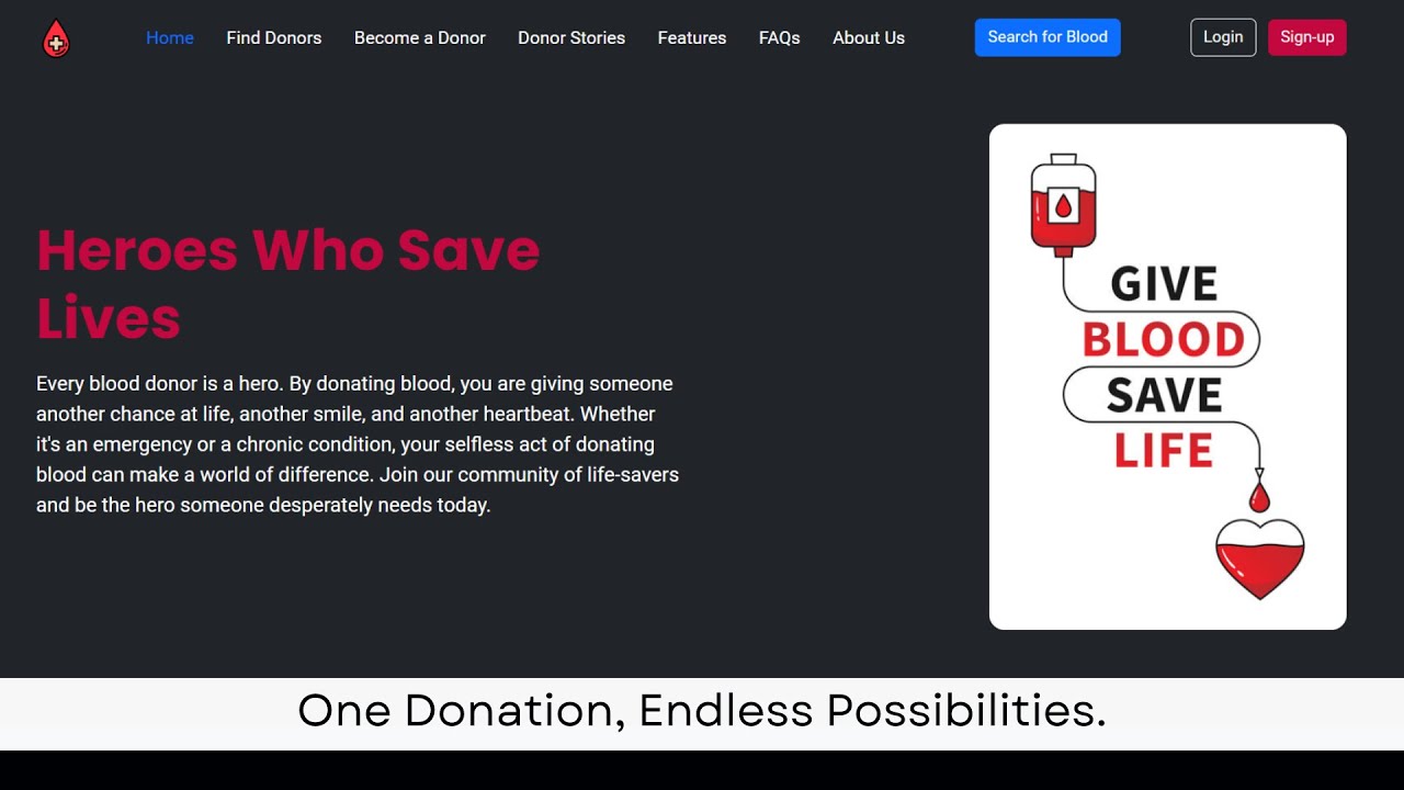 Donate Blood - A Web App for Connecting Donors and Patients | Hackathon Project