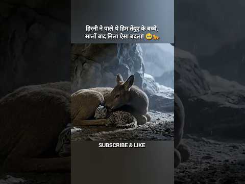 हिरनी ने पाले थे हिम तेंदुए के बच्चे, सालों बाद मिला ऐसा बदला! 🥹🐆#short