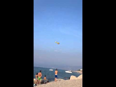 Sub travolto da motoscafo a Capo Peloro. L'arrivo dell'elisoccorso