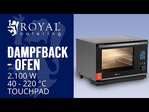 Video - Dampfbackofen - 25 L - 2.100 W - silber