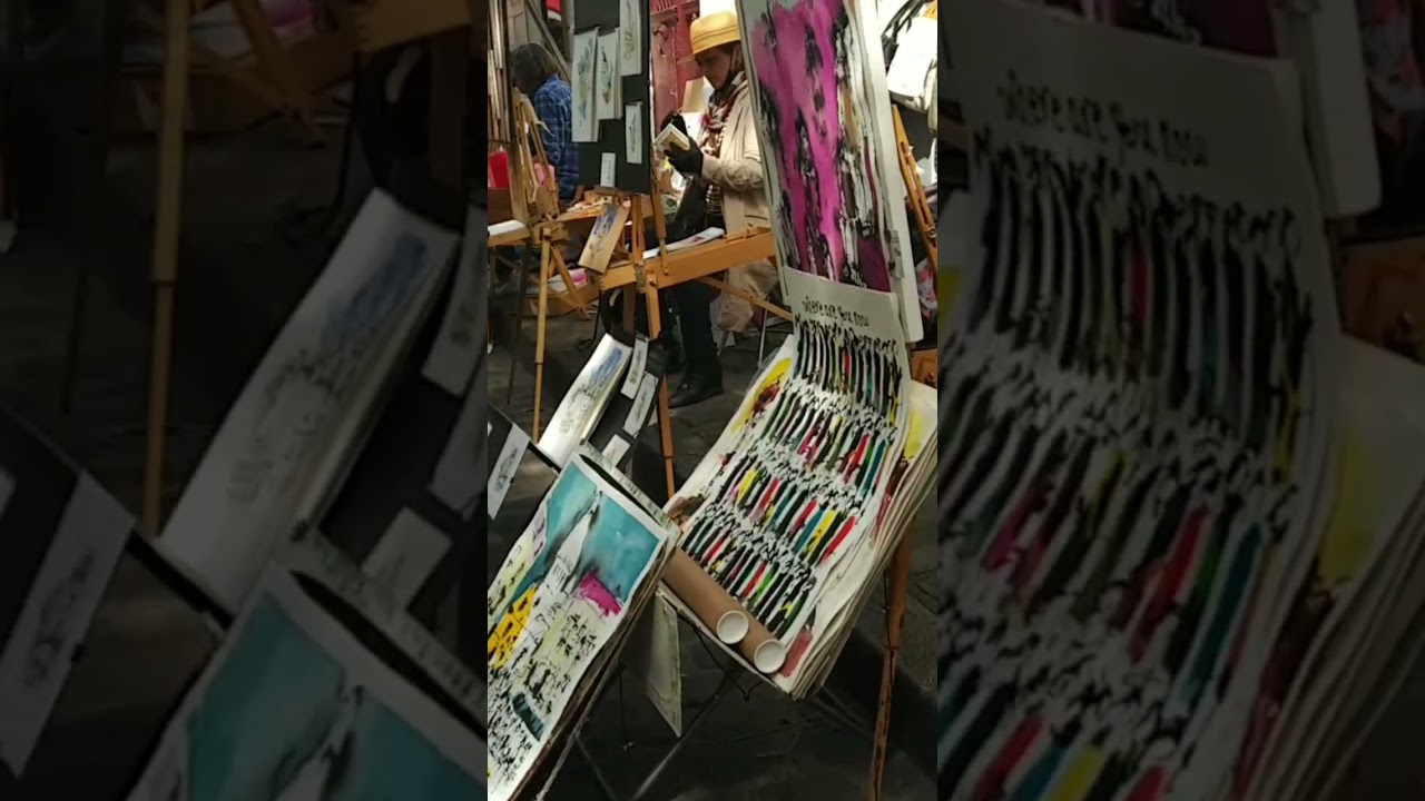 Paris storys | Street full of street artists!    #performance #makemoney #artist #paris