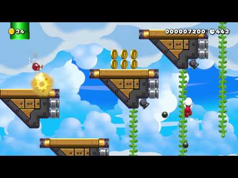 5-4 空を覆う無数の船 ! 天空の猛獣使いレミー ! ! by サント 🍄 Super Mario Maker 2 ✹Switch✹ #avx