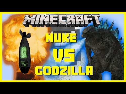 Minecraft - NUKE VS GODZILLA (CAN GODZILLA AND BURNING GODZILLA SURVIVE THE NUKES?)