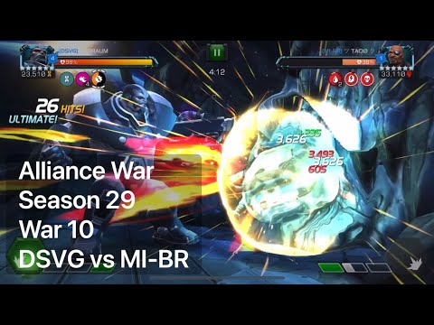 MCOC AW S29 War 10 - vs MI-BR - We Crushed this War! Insane Performance