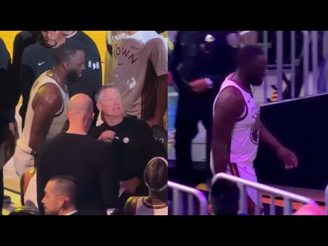 Draymond and Steve Kerr get heated during timeout and Draymond walks off to locker room