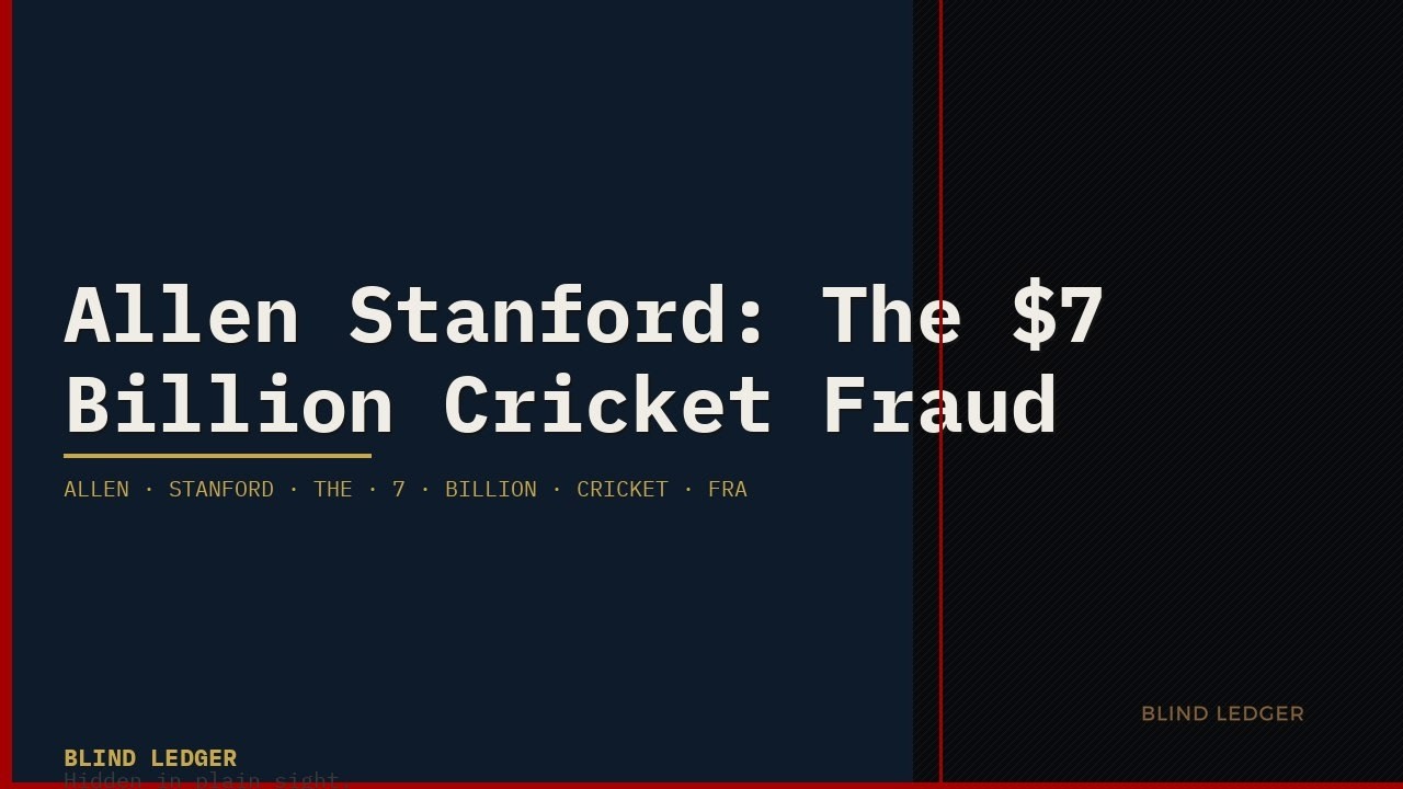 Allen Stanford: The $7 Billion Cricket Fraud