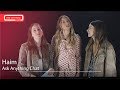 Haim Talk About New CD & ESTE Rocks Her Creed Impersonation. Full Chat Here