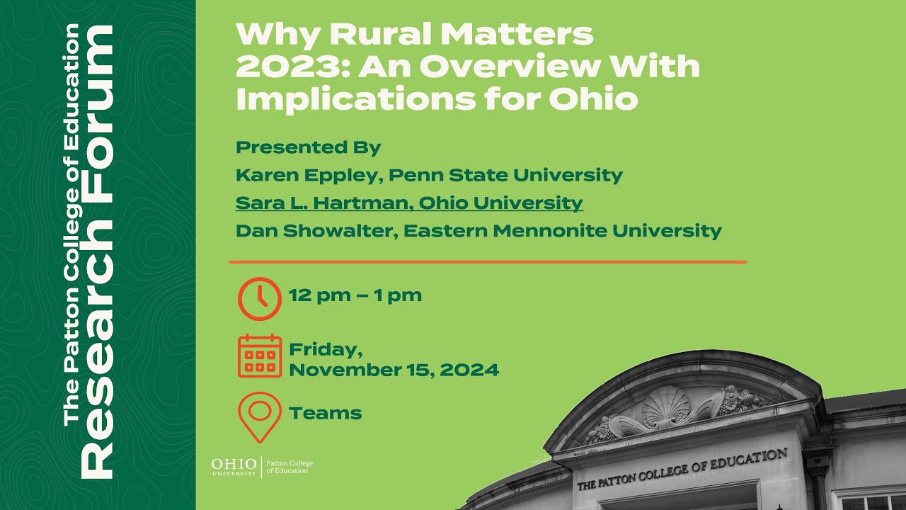 Why Rural Matters 2023: An Overview with Implications for Ohio