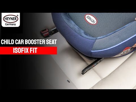 HEYNER SafeUpFix Premium Child Car Booster Seat Isofix Safe Junior 3 Group 4-12y Pantera Black
