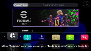 eFootball 2026 Chelito 19 Para Android/Móvil (PPSSPP) Kits, Fichajes, Con narración en español 