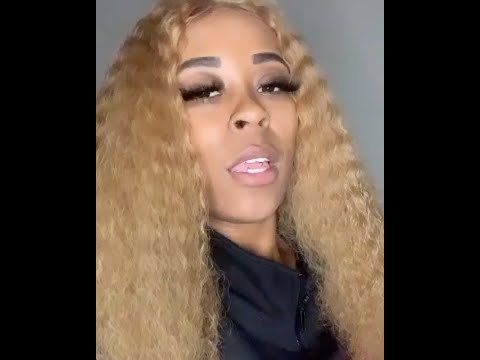 Color 30 13x6 Deep Part Lace Front Colored Human Hair Wigs for Women Curly HD Transparent Lace 20inch 150% density