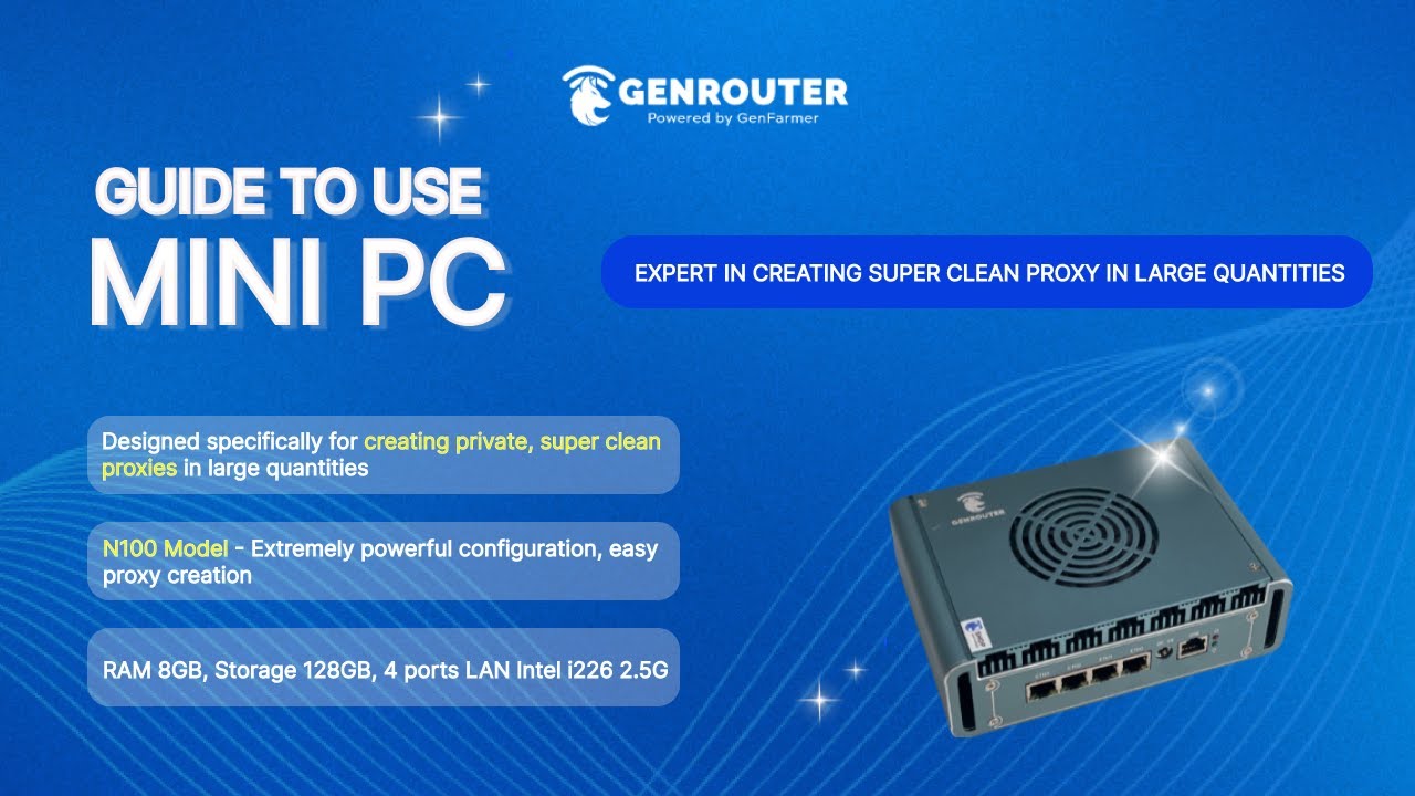 Mini PC Router for IP/Proxy Switching for Boxphone LAN, OTG, IOS – Supports up to 200-300 Phone Devices Video